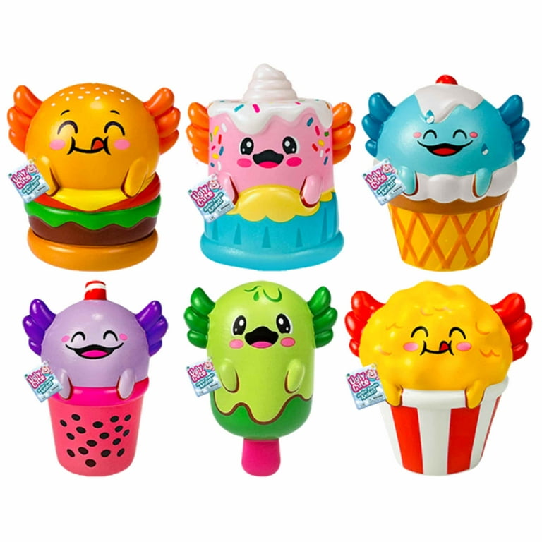 JA-RU Jumbo Foam Axolotl Friend Fidget Toy, Slow Rise Sensory