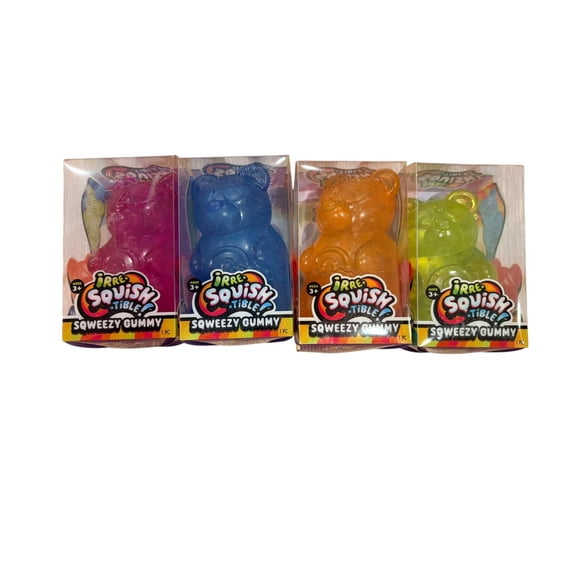 Ja-ru Irre-Squishtible! Sqweezy Gummy Bear-Stress Ball(One Random Color Chosen)