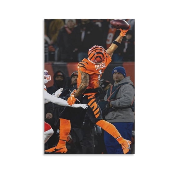 Ja'marr Chase Canvas Poster Canvas Art Poster and Wall Art Picture Print Modern Family bedroom Decor Posters 16x24inch(40x60cm)