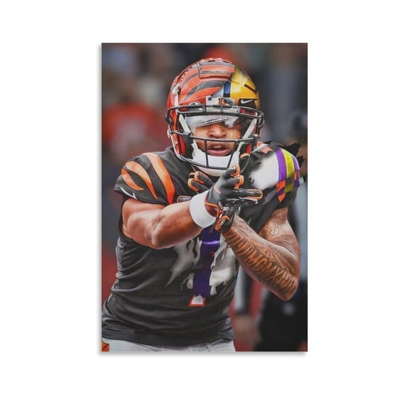 Ja'marr Chase Canvas Poster Picture Print Wall Art Poster Painting Canvas Posters Artworks Gift Room Aesthetic 12x18inch(30x45cm)