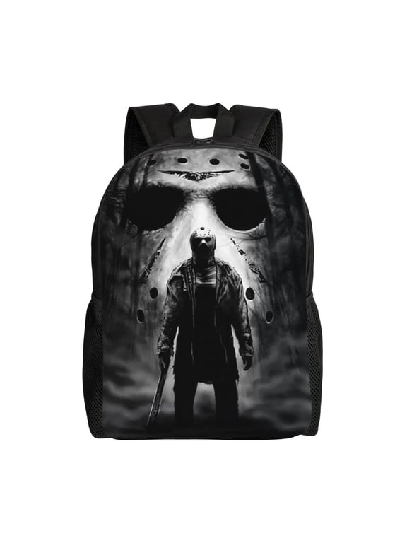 Ja-son Horror Voor-hees Lightweight Backpack Laptop Shoulders Bookbag Daypack Travel