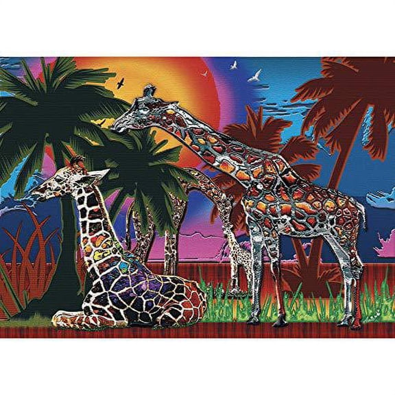 jacarou puzzles rainbow giraffes 1000 pieces jigsaw puzzle