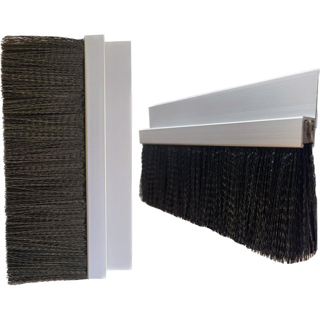 JaCor IndustrialGrade 2 In. x 8 Ft Long Nylon Brush Seal for Doors Black