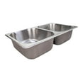 thumbnail image 1 of JaLuayh RV Double Bowl Kitchen Sink | 27" x 16 x 7" | Stainless Steel, 1 of 6