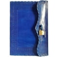 thumbnail image 1 of Jaald 10" Leather Journal Blank Notebook Handmade Travel Diary with Lock Writing Bullet Journal Christmas Gift Blue Sketchbook for Artists, 1 of 8