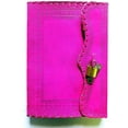 thumbnail image 1 of Jaald 10" Leather Journal Blank Notebook Handmade Travel Diary with Lock Writing Bullet Journal Christmas Gift Pink Sketchbook for Artists, 1 of 8