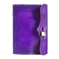 thumbnail image 1 of Jaald 10" Leather Journal Blank Notebook Handmade Travel Diary with Lock Writing Bullet Journal Christmas Gift Purple Sketchbook for Artists, 1 of 6