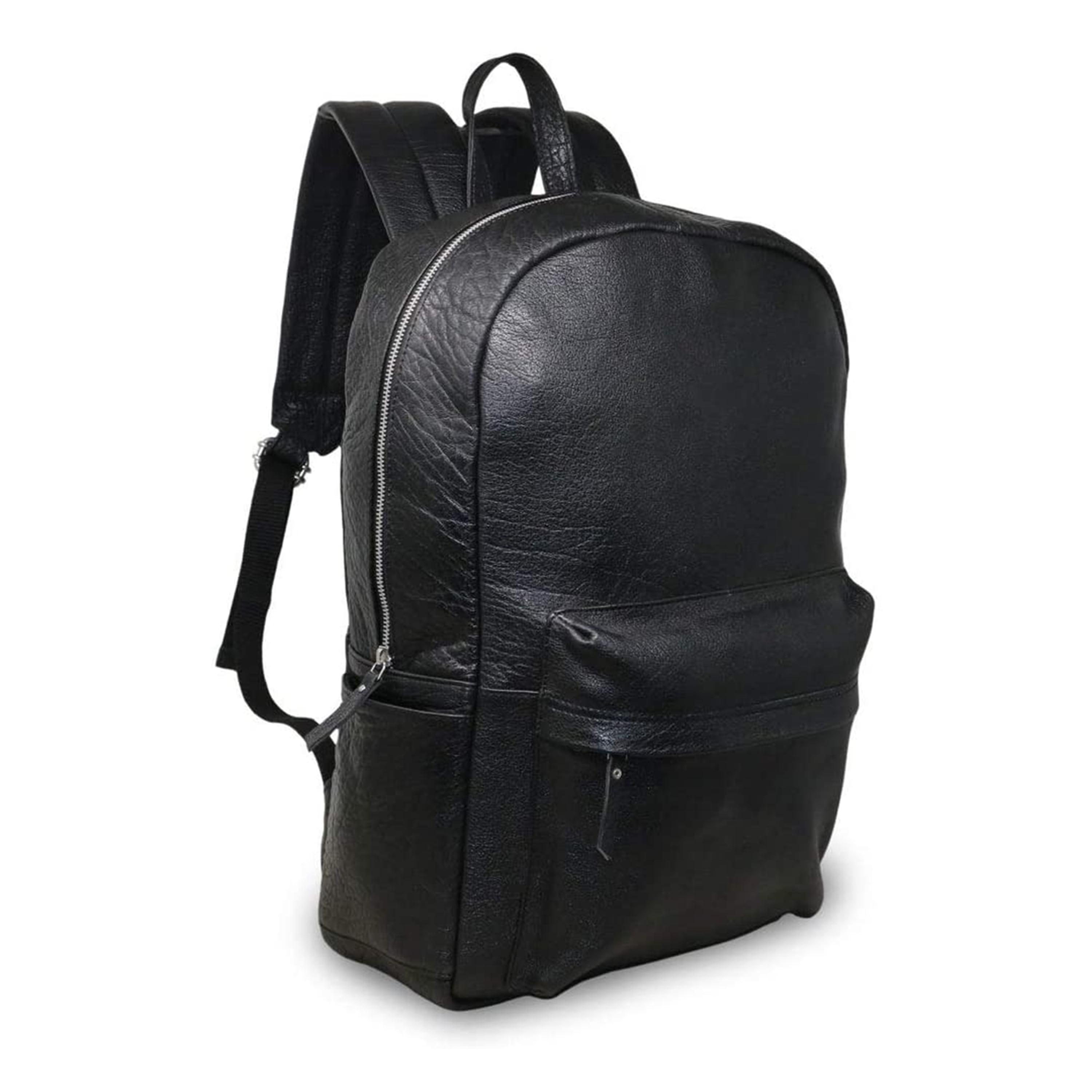 Leather college backpack sales