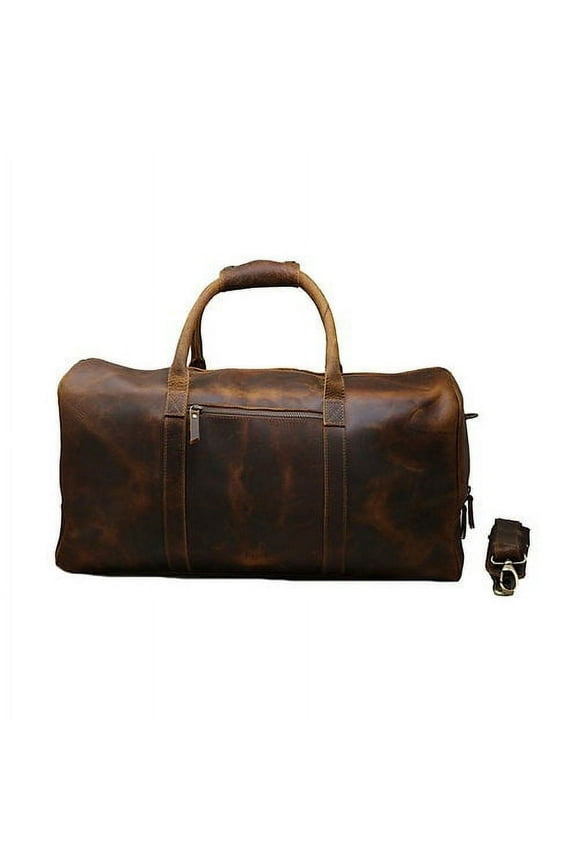 20" Leather Duffle Bag Weekender Bag Vintage Travel Luggage Overnight Carry-On for Men Large Sports Gym Bag Christmas Gifts