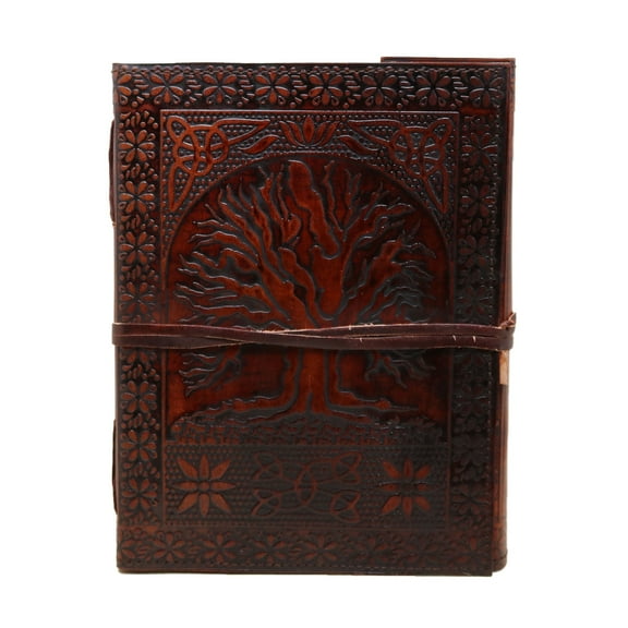 Jaald A5 Leather Journal Tree of Life Blank Notebook Travel Diary Sketchbook Christmas Gifts for Artists Handmade Writing Pad Book of Shadows