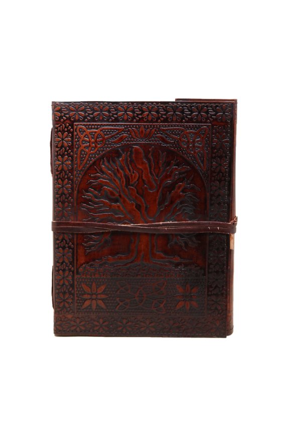 A5 Leather Journal Tree of Life Blank Notebook Travel Diary Sketchbook Christmas Gifts for Artists Handmade Writing Pad Book of Shadows