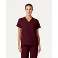 thumbnail image 1 of Jaanuu Magna Women's 3-Pocket Classic V-Neck Scrub Top - Burgundy XXS, 1 of 6