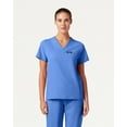 thumbnail image 1 of Jaanuu Magna Women's 3-Pocket Classic V-Neck Scrub Top - Ceil Blue 1X, 1 of 2
