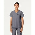 thumbnail image 1 of Jaanuu Magna Women's 3-Pocket Classic V-Neck Scrub Top - Heather Gray 3X, 1 of 7