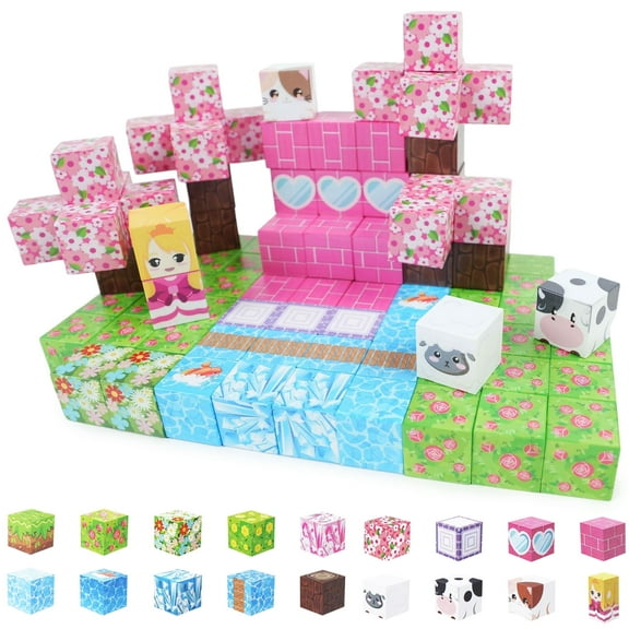 Jaawind 154 PCS Magnetic Blocks, Building Magnet Set Cubes Game for Boys & Girls Age 3-5 6-8 7-11, Birthday Gifts for Kids Toddler 3  Years Old