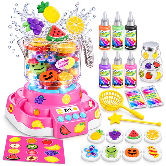 Jaawind Magic Water Elf Toy Kit, Aqua Fairy Water Toy with juicer Toys, 6 Colors Magic Gel, 8 Molds, Arts & Crafts DIY Birthday Gift for Girls Boys Kids Age 3 4 5 6+