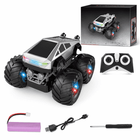 Jaawind RC Monster Truck Toys, 1:18 Remote Control Cars, 2.4GHz 4WD Off-Road Stunt Car with LED Lights, 360° Rotatable, Birthday Gift Toys for Boys Kids Age 6 7 8 9 10 Years Old