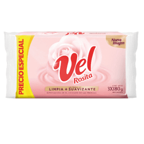 Jabn de Ropa Velrosita 3 Pack (180g Each/Total 540g 19 oz) Laundry Soap Bars Imported from Colombia