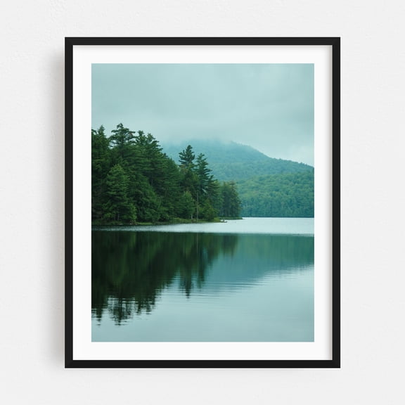Jabe Pond 01 - New York Photography Black Framed Wall Art Print 16 x 20 inches