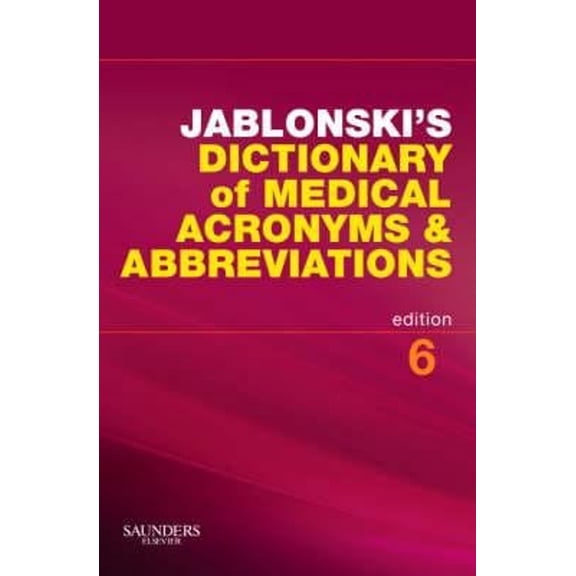 Pre-Owned Jablonski's Dictionary of Medical Acronyms & Abbreviations [With CDROM] (Paperback) 1416058990 9781416058991