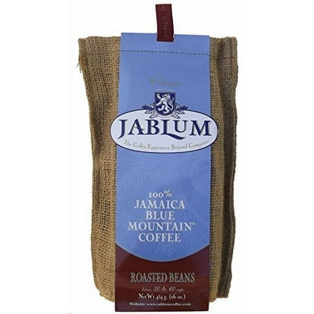 Jablum Jamaica Blue Mountain Coffee, Roasted Whole Bean, 16 oz bag