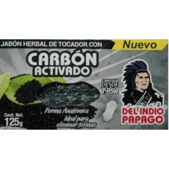Jabon Carbon Activado DEL INDIO PAPAGO