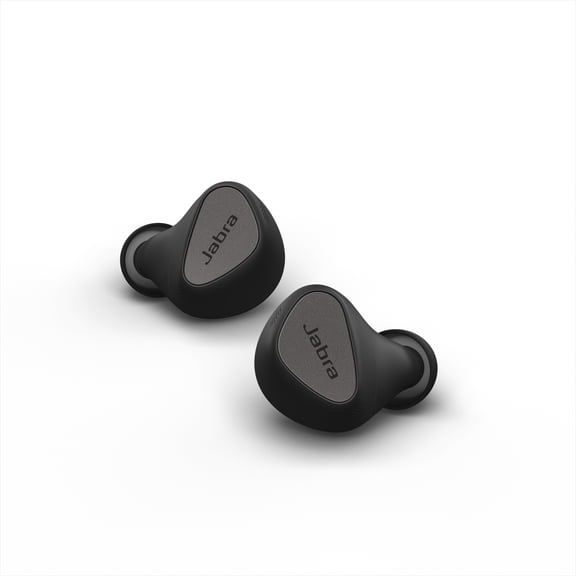 Jabra Elite 5 True Wireless in-Ear Bluetooth Earbuds - Hybrid Active Noise Cancellation (ANC), 6 Built-in Microphones for Clear Calls, Small Ergonomic Fit and 6mm Speakers - Titanium Black Titanium Black Elite 5
