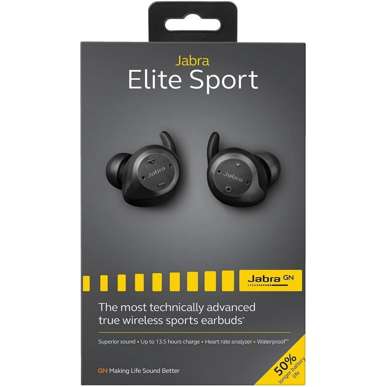 ヘッドフォン/イヤフォン JABRA ELITE SPORT 4.5 BLACK Jabra Elite Sport - True Wireless Bluetooth Earbuds with Mic