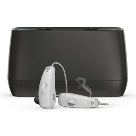 Jabra Enhance Select 50R, Medical-Grade, Behind-the-Ear Hearing Aid with Audiology Care & Bluetooth, Gray