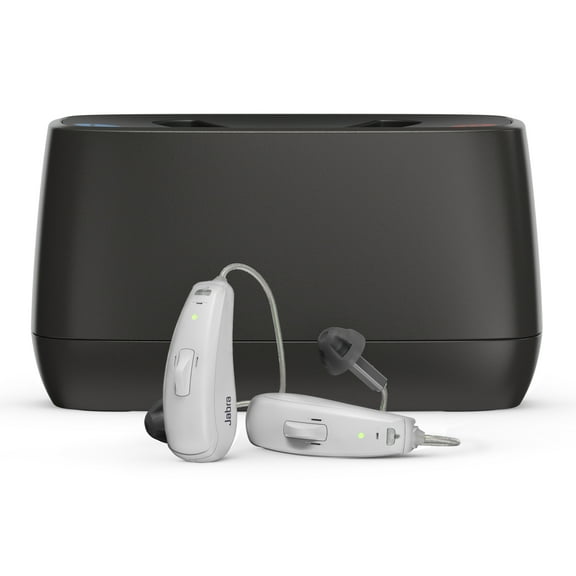Jabra Enhance Select 50R, Medical-Grade, Behind-the-Ear Hearing Aid with Audiology Care & Bluetooth, Gray