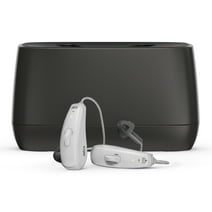 Jabra Enhance Select 50R Rechargeable, Behind-the-Ear Hearing Aids with Remote Professional Care and Bluetooth Streaming, Gray