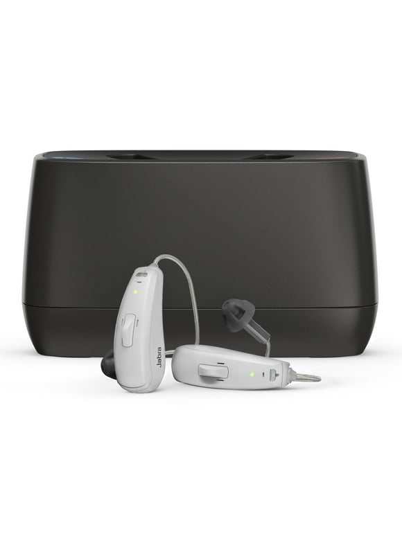 Jabra Enhance Select 50R Rechargeable, Behind-the-Ear Hearing Aids with Remote Professional Care and Bluetooth Streaming, Gray