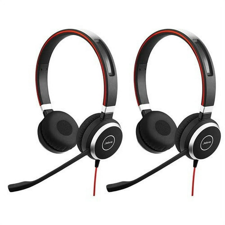 Jabra Evolve 40 UC Duo Headset with Noise Canceling Microphone (2-Pack) 