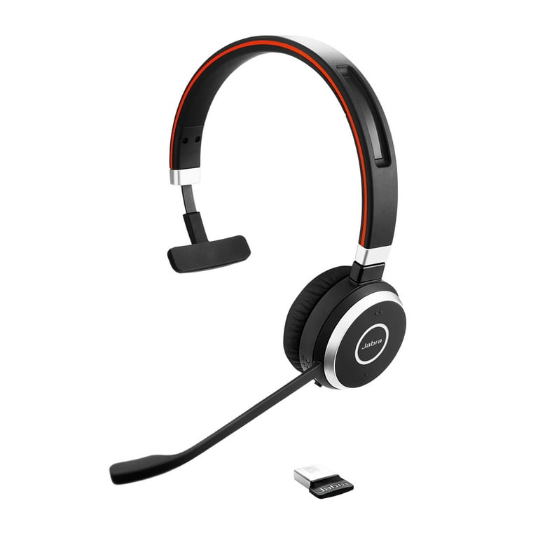 Jabra Evolve 65 SE UC Mono Bluetooth On-Ear Headset, Noise