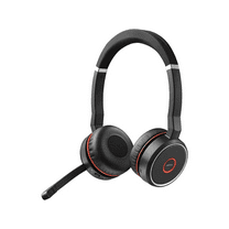 Pre-Owned Jabra Evolve 75 SE, Link380a UC Stereo, SME- Bluetooth Headset with Noise-Cancelling Microphone, Long-Lasting Battery and Dual Connectivity - Works with All Other Platforms - Black