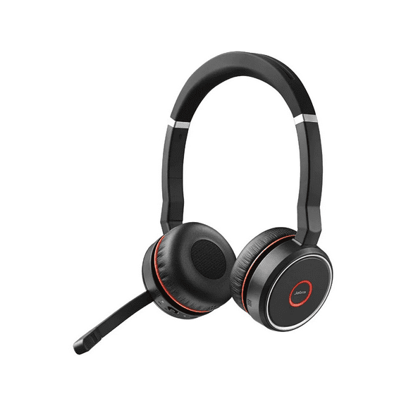 Pre-Owned Jabra Evolve 75 SE, Link380a UC Stereo, SME- Bluetooth Headset with Noise-Cancelling Microphone, Long-Lasting Battery and Dual Connectivity - Works with All Other Platforms - Black
