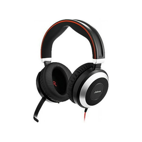 Pre-Owned Jabra Evolve 80 UC Wired Headset Professional Telephone Headphones with Unrivalled Noise Cancellation for Calls and Music, Features World-Class Speakers and All Day Comfort