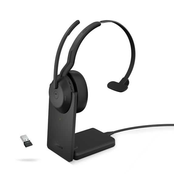 Jabra Evolve2 55 - Link390a UC Stereo with Charging Stand Wireless Headset / Music Headphones