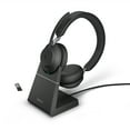 thumbnail image 1 of Jabra Evolve2 65 - USB-A MS Teams Stereo with Charging Stand - Black Wireless Headset / Music Headphones, 1 of 7