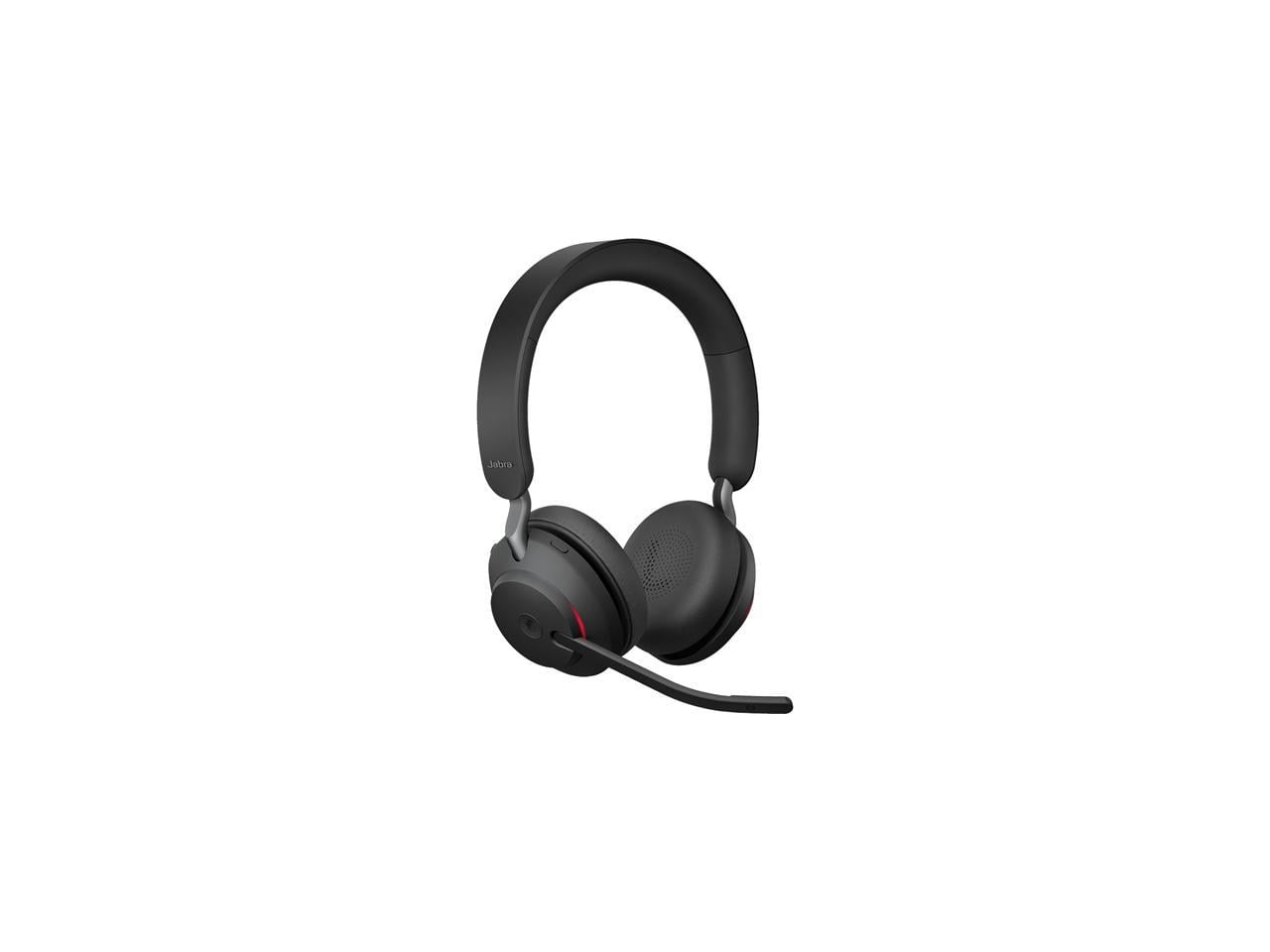 Jabra Evolve2 65 UC Wireless Headphones with Link380a, Stereo, Black –  Wireless Bluetooth Headset for Calls and Music, 37 Hours of Battery Life