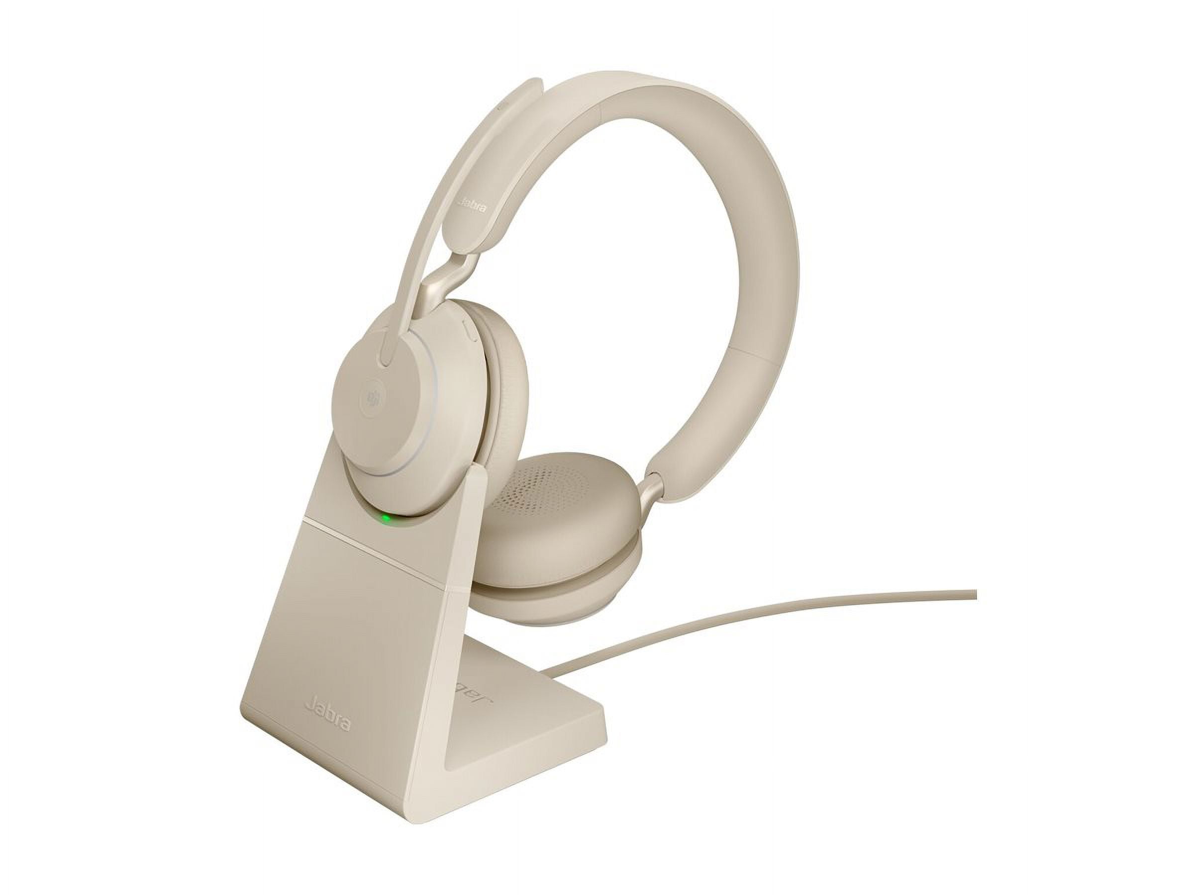 Jabra Evolve2 65 ワイヤレスヘッドセット クリーム Jabra Evolve2 65 USB-C MS Stereo - Beige Wireless Headset