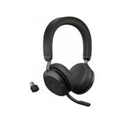 Jabra Evolve2 75 PC Wireless Headset with 8-Microphone Technology - Dual Foam Stereo Headphones with Adjustable Advanced Active Noise Cancelling, USB-C Bluetooth Adapter and UC Compatibility - Black
