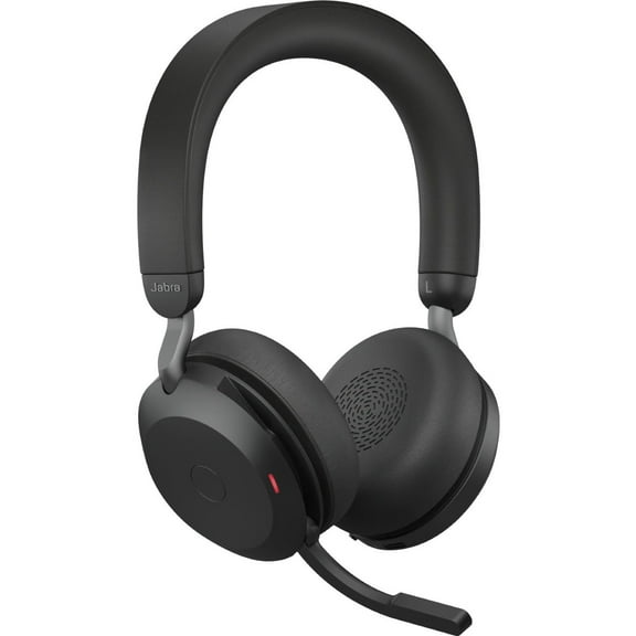 Pre-Owned Jabra Evolve2 75 Wireless On-ear Stereo Headset - USB-C - Unified Communication - Black - Binaural - Ear-cup - 3000 cm - Bluetooth - 20 Hz to 20 kHz - MEMS Technology Microphone - Noise Cancelling