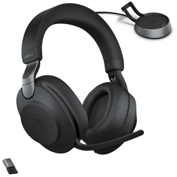 Jabra Evolve2 85 - USB-A MS Teams Stereo Stand - Black Wireless Headset / Music Headphones Black