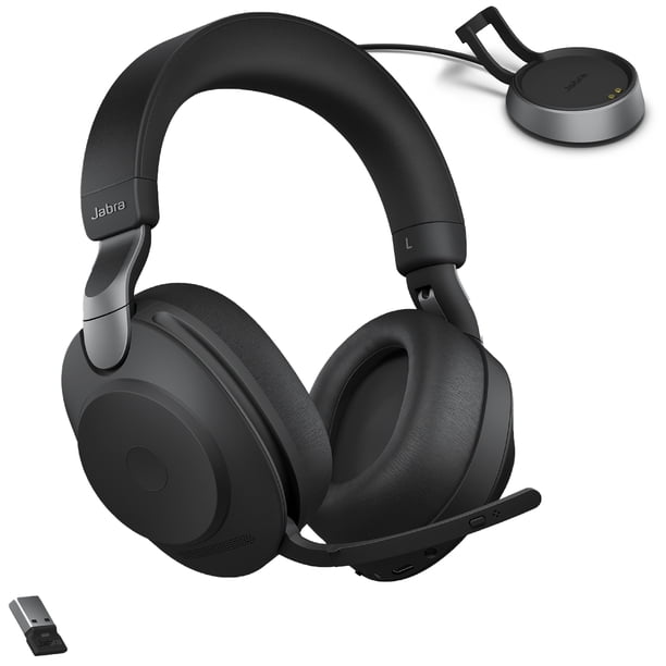 Jabra Evolve2 85 - USB-A MS Teams Stereo Stand - Black Wireless