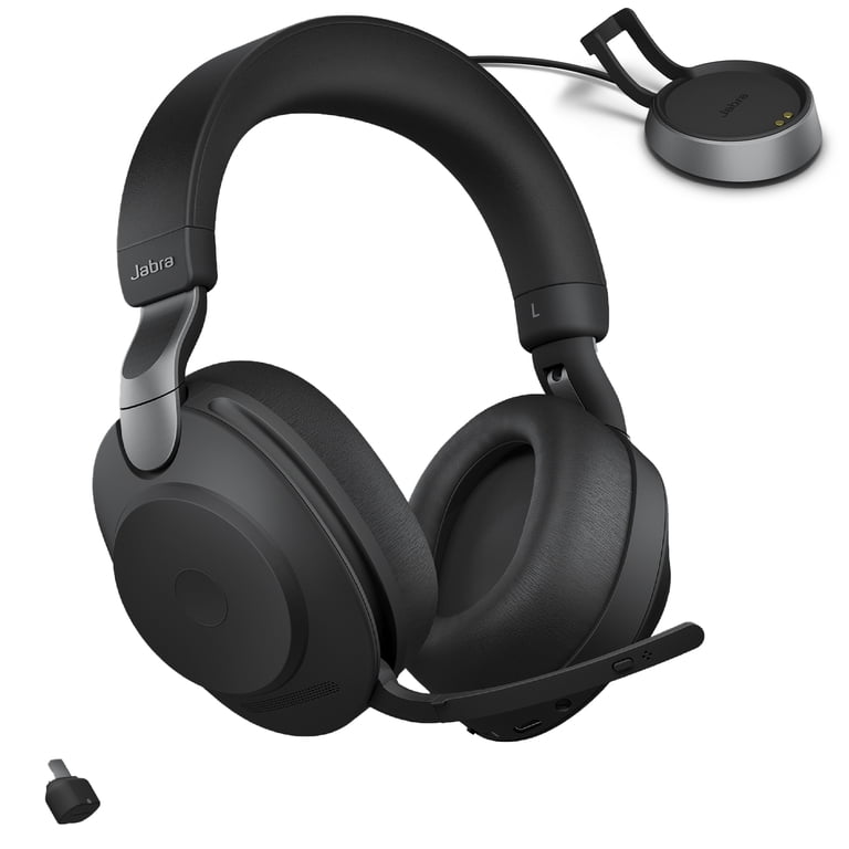 Jabra Evolve2 85 MS Black （充電スタンド付） Jabra Evolve2 85 - USB-C MS Teams Stereo Stand - Black Wireless