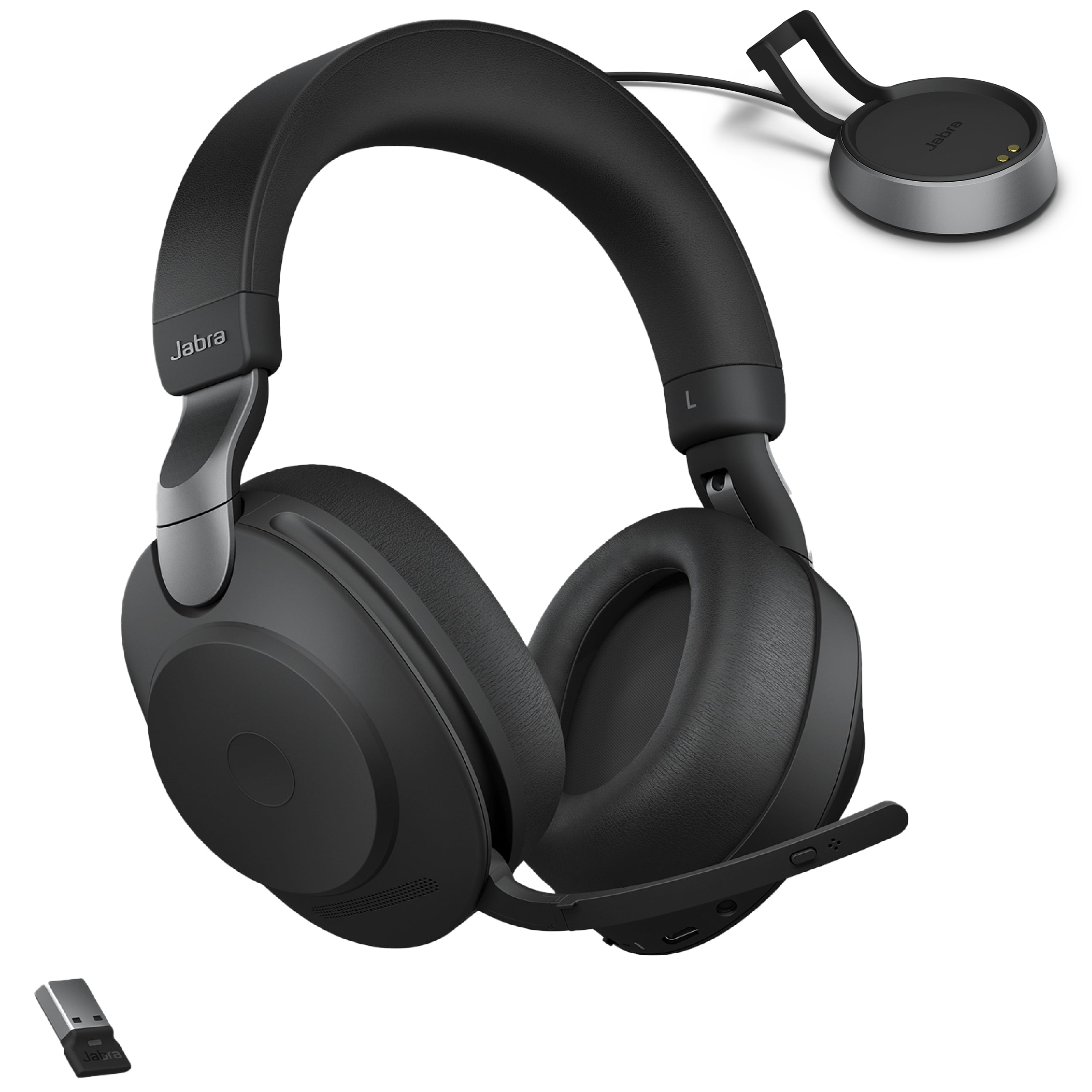 Jabra ワイヤレスヘッドホン Evolve2 85 USB-TypeC Jabra Evolve2 85 - USB-C MS Teams Stereo Stand - Black
