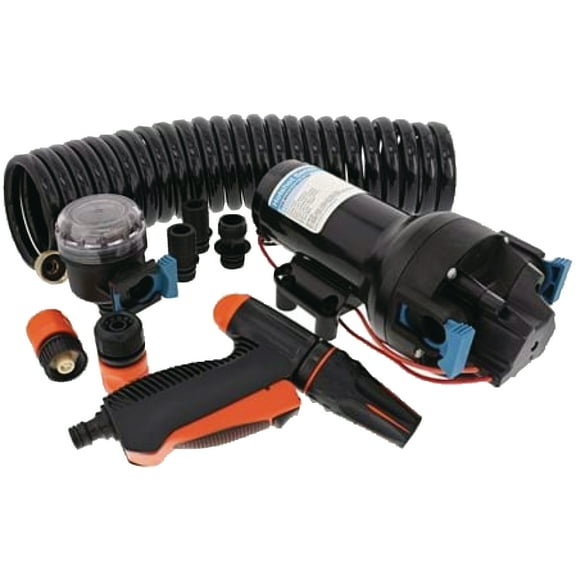 Jabsco Hotshot Series Washdown Pump Kit w/Hose, 12V