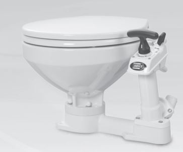 Jabsco Manual Marine Toilet - Regular Bowl w/Soft Close Lid [29120-5100] main image 1