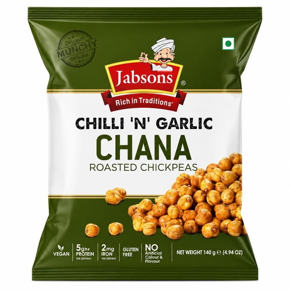 Jabsons Chilli N Garlic Chana 140g